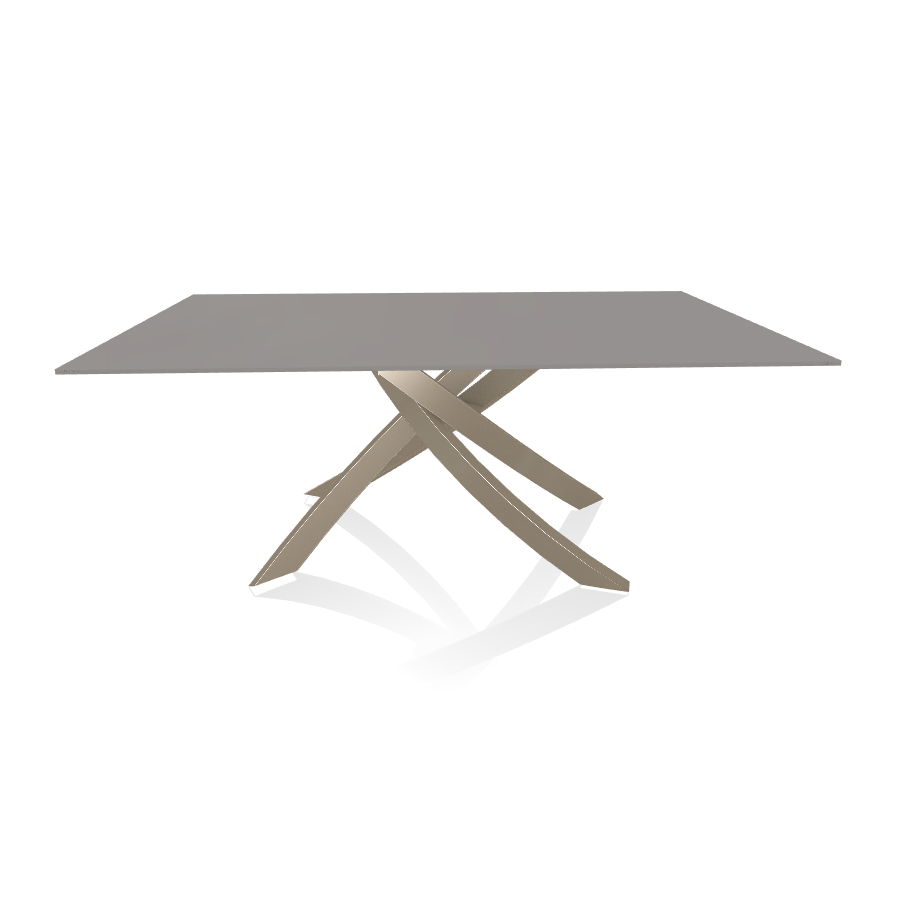 BONTEMPI CASA table avec structure sable ARTISTICO 20.00 180x106 cm (Anti-rayures gris clair opaque 