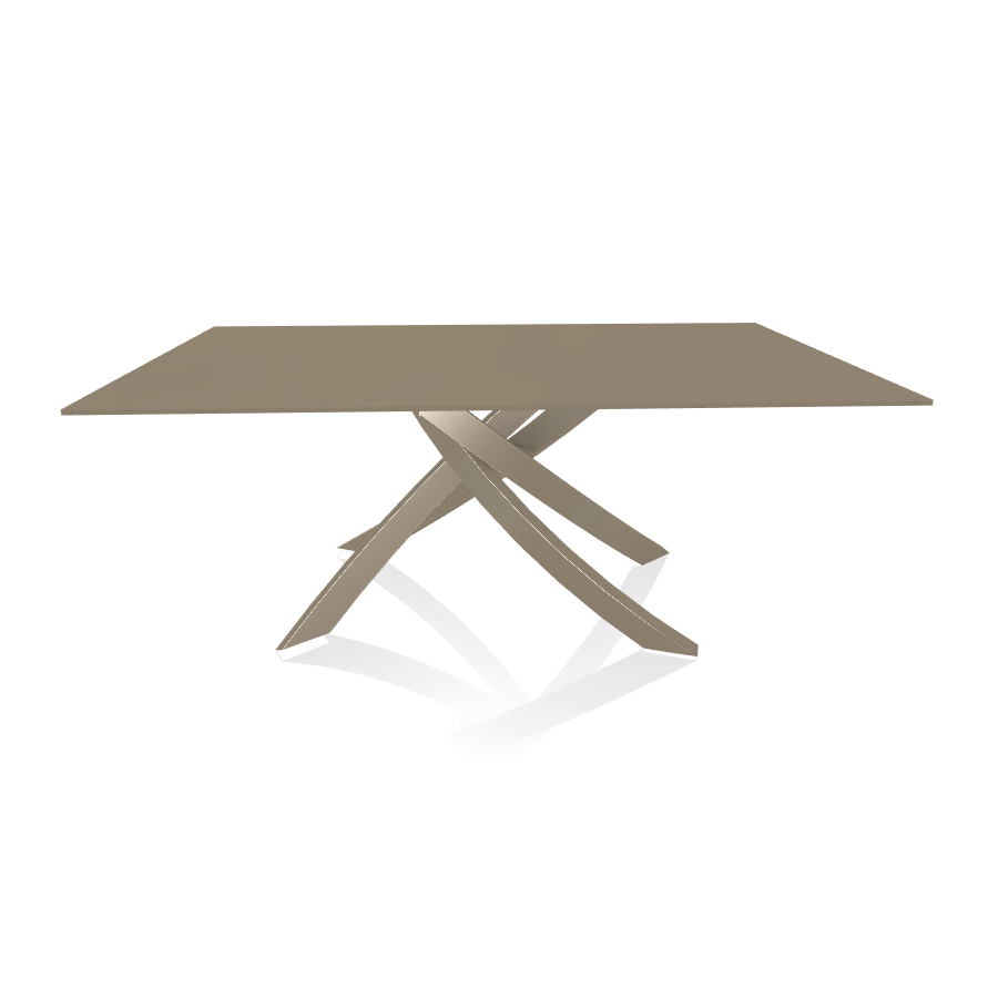 BONTEMPI CASA table avec structure sable ARTISTICO 20.00 180x106 cm (Anti-rayures tourterelle opaque