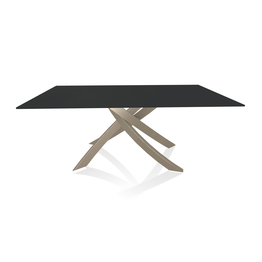 BONTEMPI CASA table avec structure sable ARTISTICO 20.00 180x106 cm (Anti-rayures anthracite opaque 