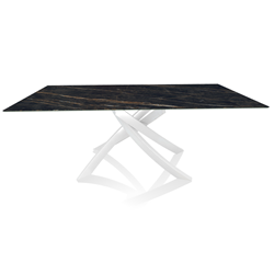 BONTEMPI table with white frame ARTISTICO 52.45 200x100 cm