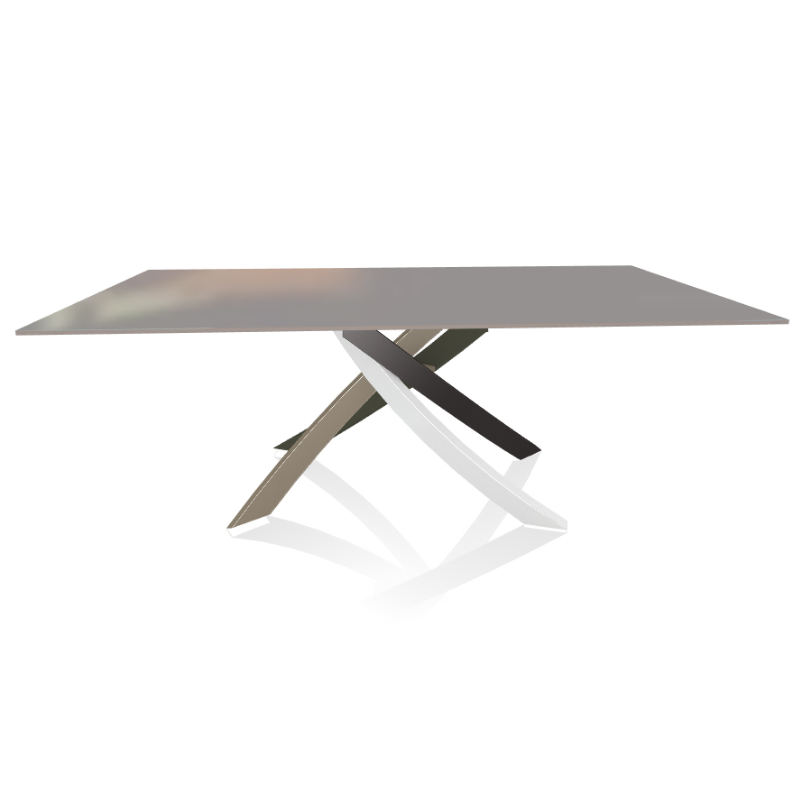 BONTEMPI CASA table avec structure multicolor elegant ARTISTICO 20.01 200x106 cm (Laqué gris clair b