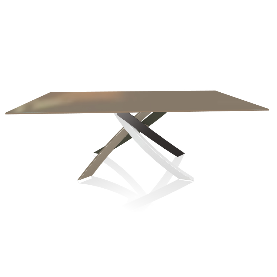 BONTEMPI CASA table avec structure multicolor elegant ARTISTICO 20.01 200x106 cm (Tourterelle brilla