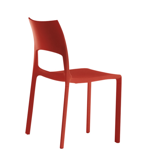 BONALDO set de 2 chaises IDOLE (Rouge brique - Polypropylène opaque)