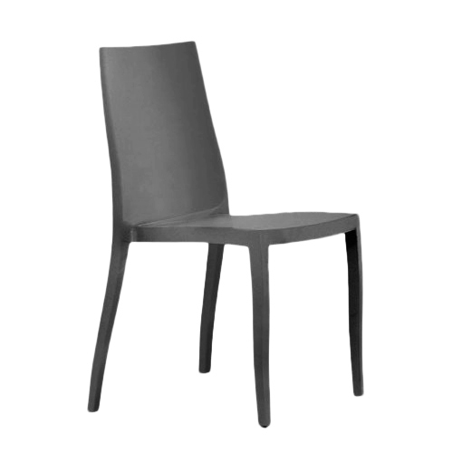 BONALDO set de 4 chaises PANGEA (Gris anthracite - Polypropylène opaque)