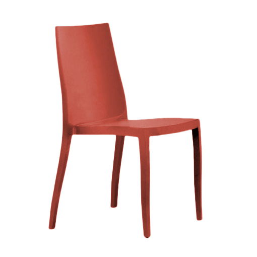 BONALDO set de 4 chaises PANGEA (Rouge brique - Polypropylène opaque)