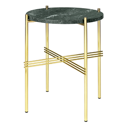 GUBI round coffee table with brass frame TS Ø 40 x 51 cm