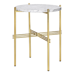 GUBI round coffee table with brass frame TS Ø 40 x 51 cm