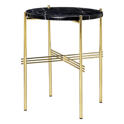 GUBI round coffee table with brass frame TS Ø 40 x 51 cm