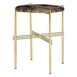 GUBI round coffee table with brass frame TS Ø 40 x 51 cm