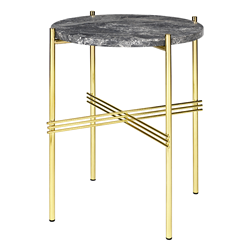 GUBI round coffee table with brass frame TS Ø 40 x 51 cm