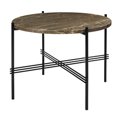 GUBI round coffee table with black frame TS Ø 55 x 41 cm