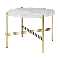 GUBI round coffee table with brass frame TS Ø 55 x 41 cm