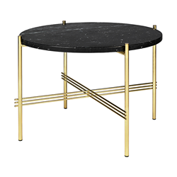 GUBI round coffee table with brass frame TS Ø 55 x 41 cm