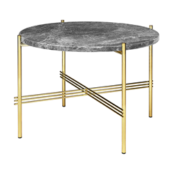 GUBI round coffee table with brass frame TS Ø 55 x 41 cm
