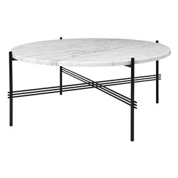 GUBI round coffee table with black frame TS Ø 80 x 35 cm