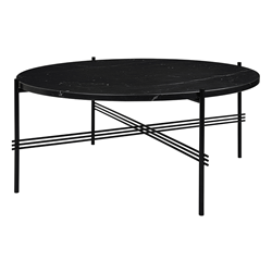 GUBI round coffee table with black frame TS Ø 80 x 35 cm