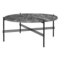 GUBI round coffee table with black frame TS Ø 80 x 35 cm