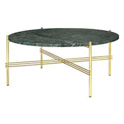 GUBI round coffee table with brass frame TS Ø 80 x 35 cm