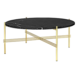 GUBI round coffee table with brass frame TS Ø 80 x 35 cm