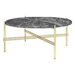 GUBI round coffee table with brass frame TS Ø 80 x 35 cm