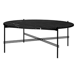 GUBI round coffee table with black frame TS Ø 105 x 40 cm