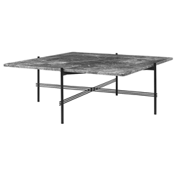 GUBI table basse structure noire TS 105 x 105 x H 40 cm