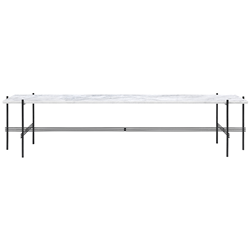 GUBI coffee table with black frame TS CONSOLE 180 x 40 x H 40 cm