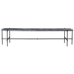 GUBI table basse structure noire TS CONSOLE 180 x 40 x H 40 cm