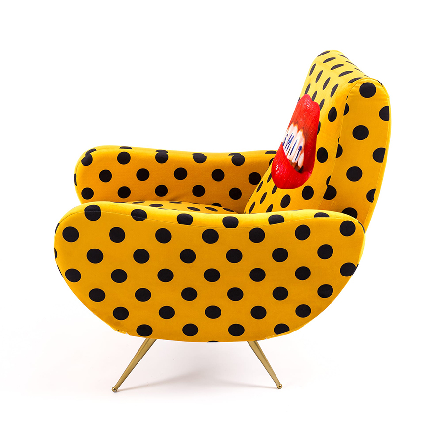SELETTI upholstered TOILETPAPER ARMCHAIR