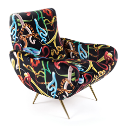 SELETTI upholstered TOILETPAPER ARMCHAIR