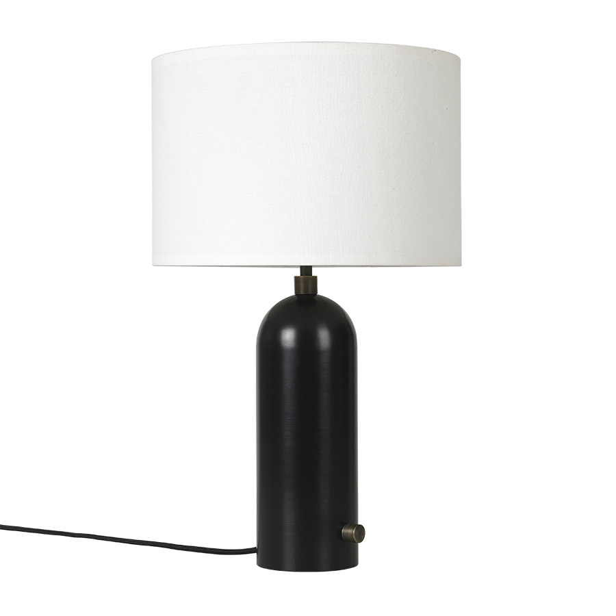 GUBI lampe de table GRAVITY SMALL (Noir - métal et Tissu blanc)