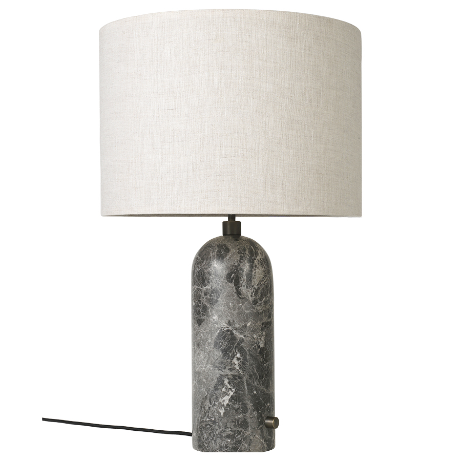 GUBI lampe de table GRAVITY LARGE (Gris - Marbre et Tissu Canvas)
