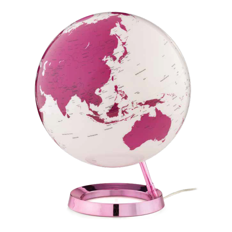 atmosphere lampe de bureau mappemonde light & colour bright (hot pink - pmma)