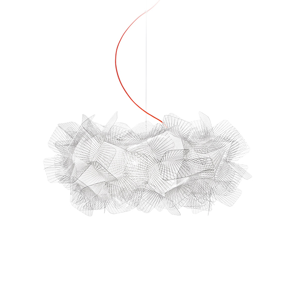 SLAMP lampe à suspension CLIZIA SMALL PIXEL (Câble Rouge - Cristalflex®)