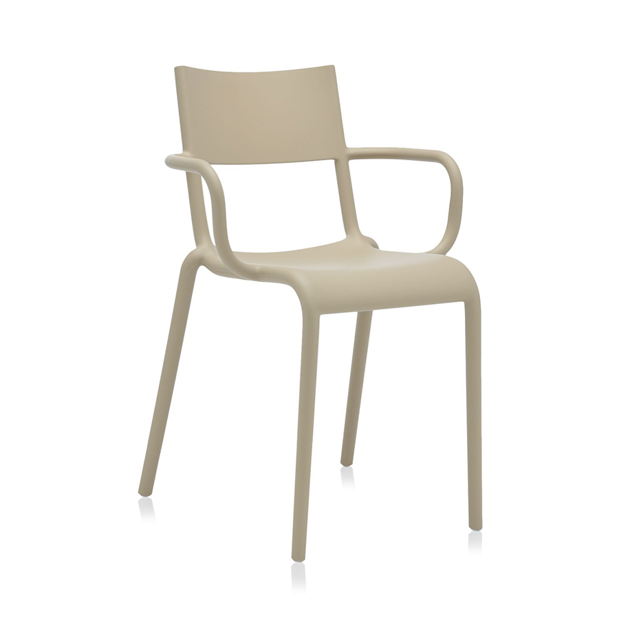 KARTELL set de 2 chaises GENERIC A (Gris tourterelle - Polypropylène)