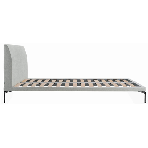 ZANOTTA double bed TALAMO with black footsies for a mattress size 170 x 200 cm