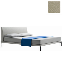 ZANOTTA double bed TALAMO with black footsies for a mattress size 160 x 200 cm