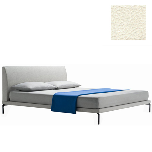 ZANOTTA lit deux personnes TALAMO avec pieds noir pour matelas 160 x 200 cm (31602 - Cat. 30 Ecofire