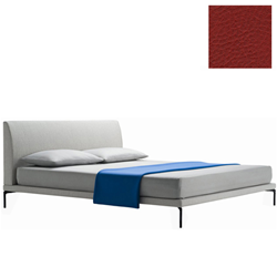 ZANOTTA double bed TALAMO with black footsies for a mattress size 160 x 200 cm