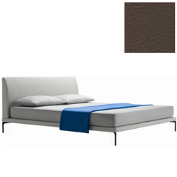 ZANOTTA double bed TALAMO with black footsies for a mattress size 170 x 200 cm