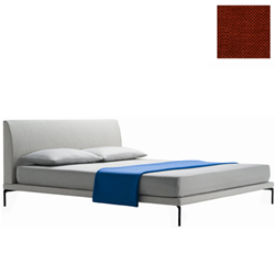 ZANOTTA double bed TALAMO with black footsies for a mattress size 180 x 200 cm