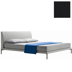 ZANOTTA double bed TALAMO with black footsies for a mattress size 180 x 200 cm