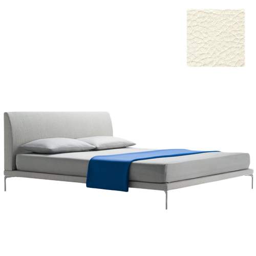 ZANOTTA lit deux personnes TALAMO avec pieds nickel satiné pour matelas 200 x 200 cm (31602 - Cat. 3