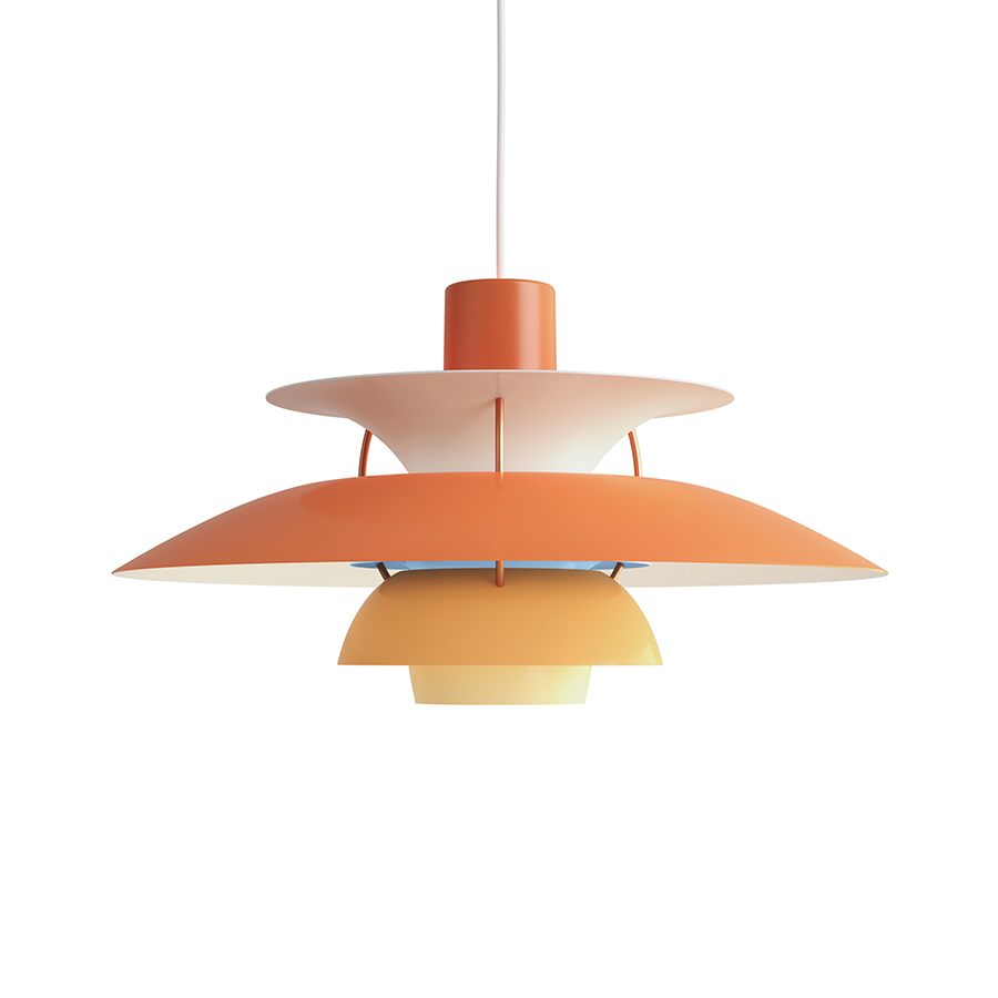 LOUIS POULSEN lampe à suspension PH 5 (Nuance d'Orange - Aluminium)
