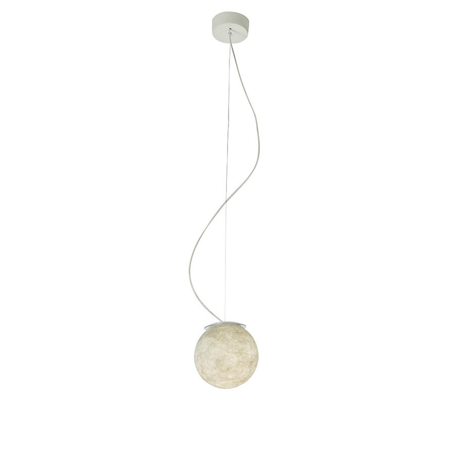 IN-ES.ARTDESIGN lampe à suspension LUNA (Ø 18 cm - Laprene, acier et Nebulite)
