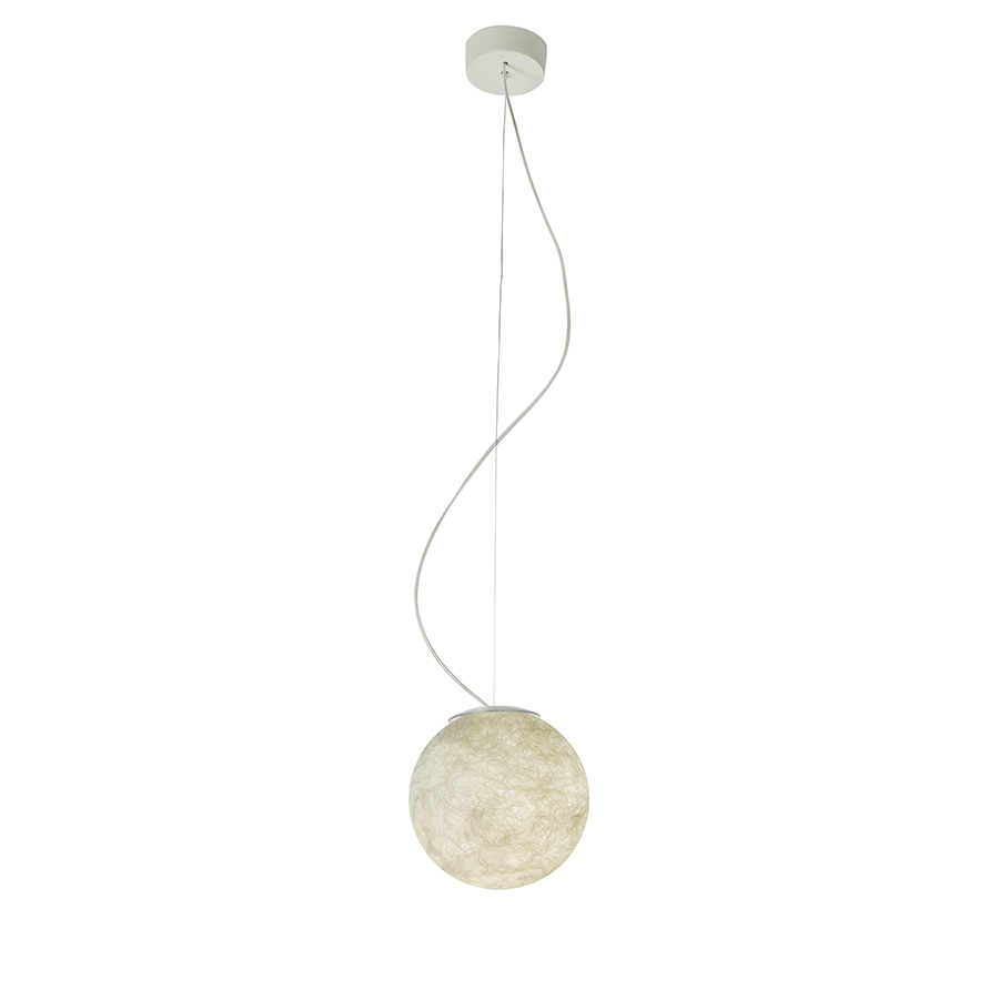 IN-ES.ARTDESIGN lampe à suspension LUNA (Ø 25 cm - Laprene, acier et Nebulite)