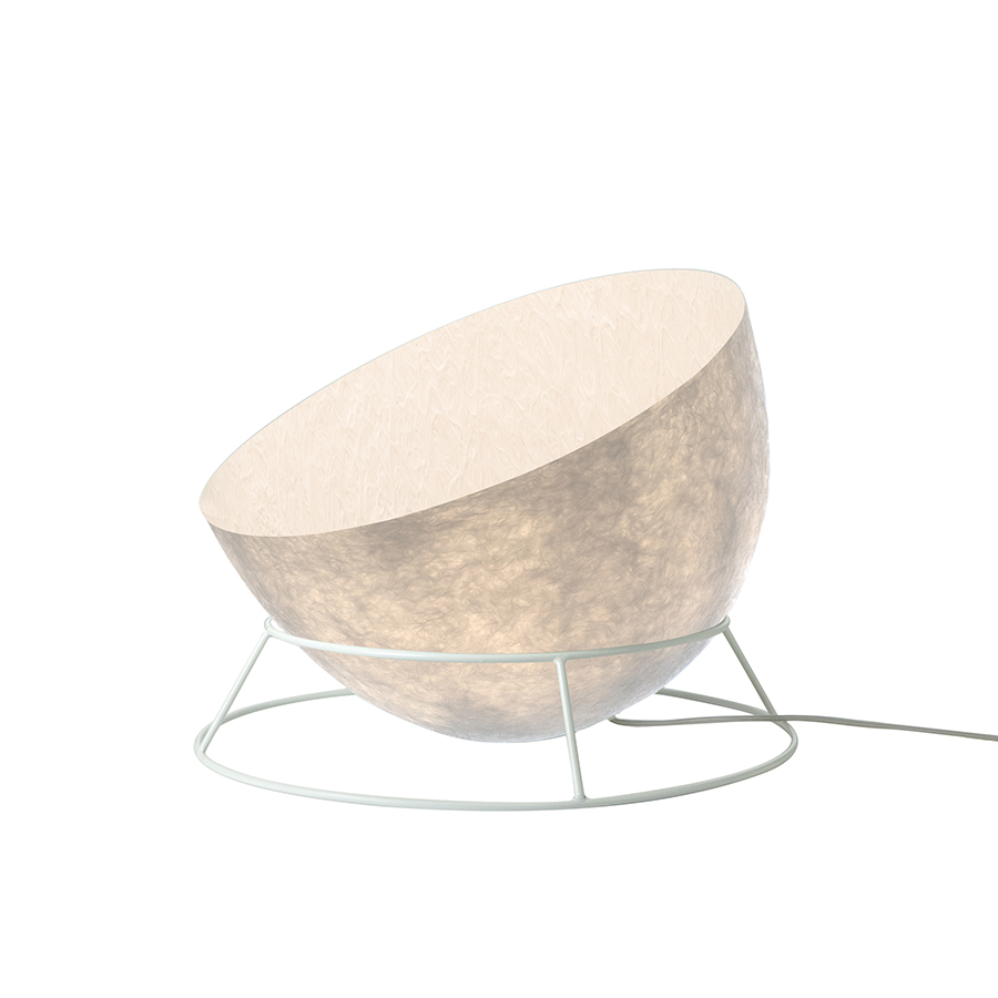 IN-ES.ARTDESIGN lampadaire H2O F NEBULITE (Blanc - acier et Nebulite)