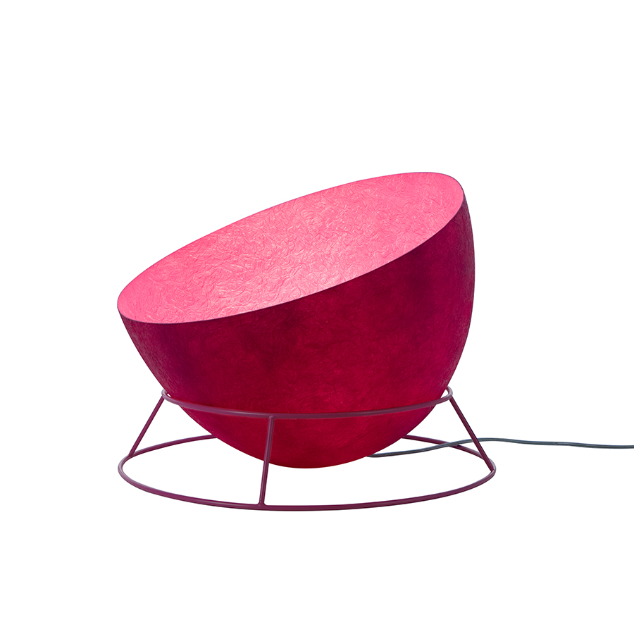 IN-ES.ARTDESIGN lampadaire H2O F NEBULITE (Magenta - acier et Nebulite)