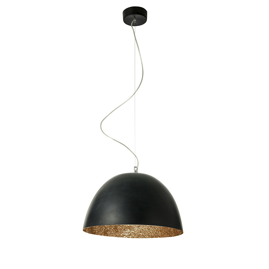 IN-ES.ARTDESIGN lampe à suspenson H2O (Noir / Bronze - Laprene, acier et Nebulite)