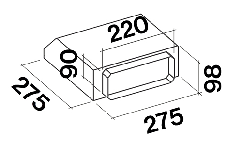 FALMEC raccord pour tuyaux rectangulaires KACL.789 (code 128162)